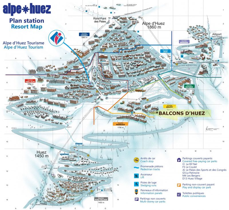 photo 12 Owner direct vacation rental Alpe d'Huez appartement Rhone-Alps Isre Property map