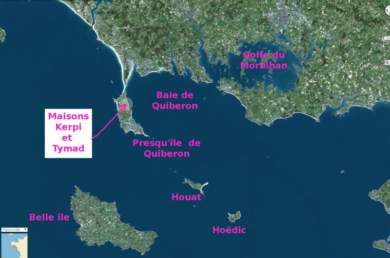 photo 16 Owner direct vacation rental Saint Pierre Quiberon villa Brittany Morbihan Area map