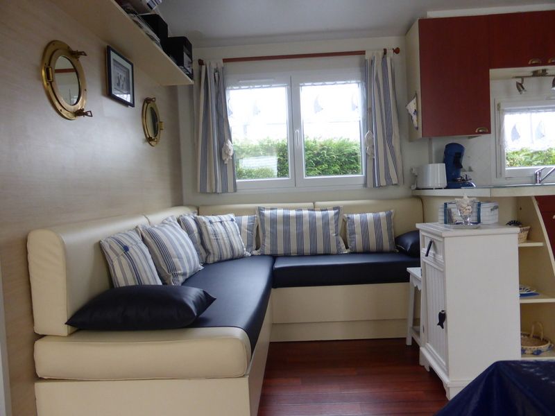 photo 3 Owner direct vacation rental Pont l'Abb mobilhome Brittany Finistre Sitting room 1