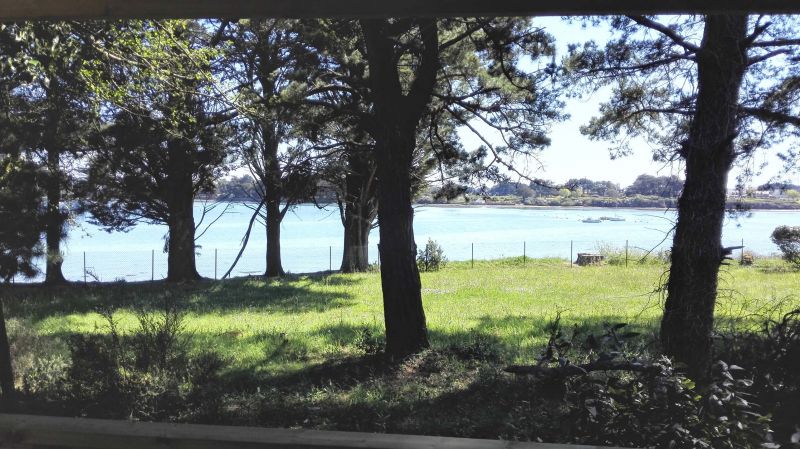 photo 3 Owner direct vacation rental Arzon mobilhome Brittany Morbihan View from terrace