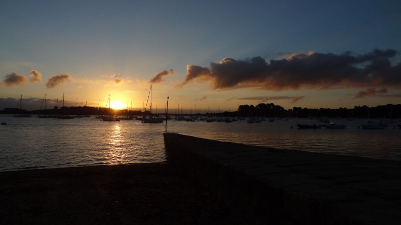 photo 14 Owner direct vacation rental Arzon mobilhome Brittany Morbihan View from terrace