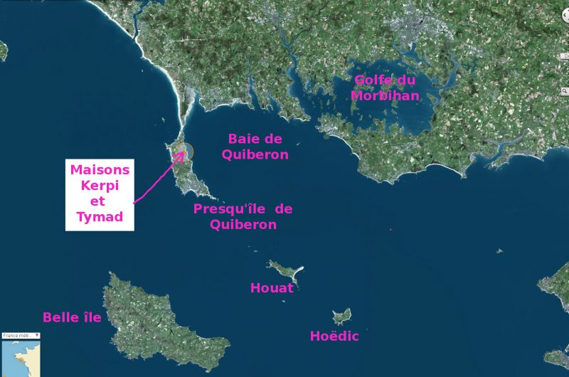 photo 12 Owner direct vacation rental Saint Pierre Quiberon maison Brittany Morbihan Area map