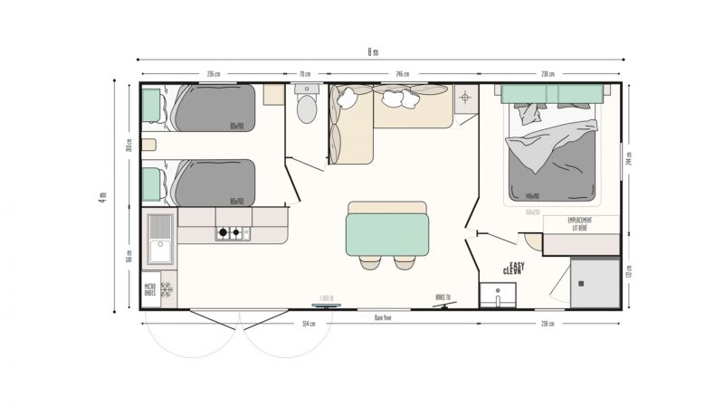 photo 10 Owner direct vacation rental Damgan mobilhome Brittany Morbihan Property map