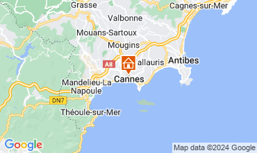 Map Cannes Apartment 128748