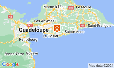 Map Le Gosier (Guadeloupe) Villa 77624