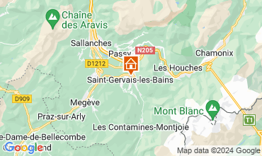 Map Saint Gervais Mont-Blanc Apartment 59536