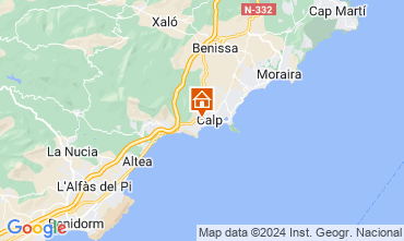 Map Calpe Bungalow 127263