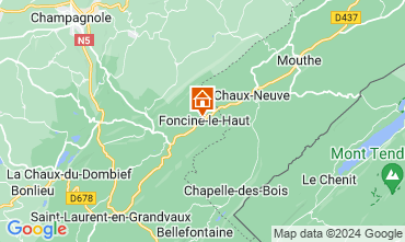 Map Foncine le Haut Self-catering property 128729