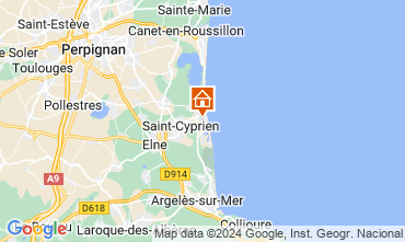 Map Saint Cyprien Plage Studio 113321