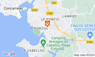 Map Concarneau Self-catering property 126428