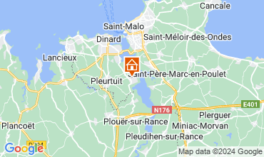 Map Saint Malo Self-catering property 128814