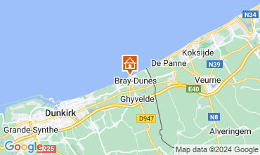 Map Bray-Dunes Apartment 125666