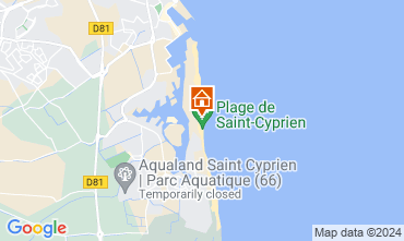 Map Saint Cyprien Plage Apartment 82254