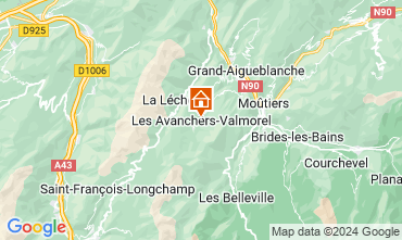 Map Valmorel Chalet 17349