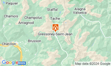 Map Gressoney Saint Jean Apartment 58532