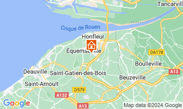 Map Honfleur Self-catering property 108575