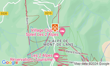 Map Les 2 Alpes Apartment 93391