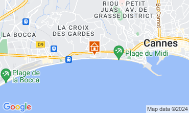 Map Cannes Apartment 80567