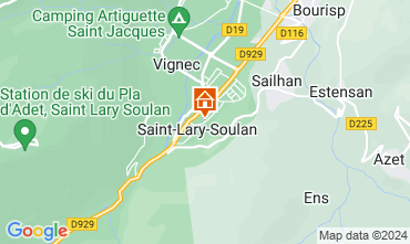 Map Saint Lary Soulan Apartment 90823