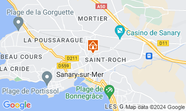 Map Sanary-sur-Mer Apartment 74545