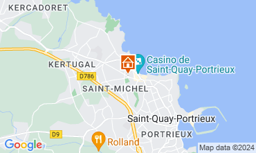 Map Saint Quay Portrieux Villa 125300