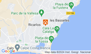 Map Calpe Villa 128293