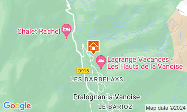 Map Pralognan la Vanoise Chalet 44318