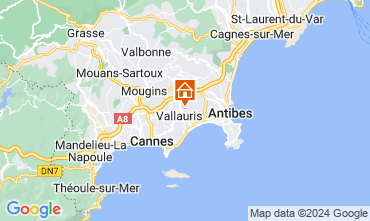 Map Cannes Villa 123238