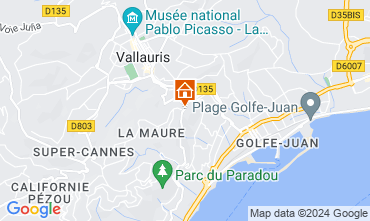 Map Cannes Villa 122240