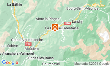 Map La Plagne Apartment 122838