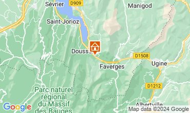 Map Annecy Self-catering property 101226