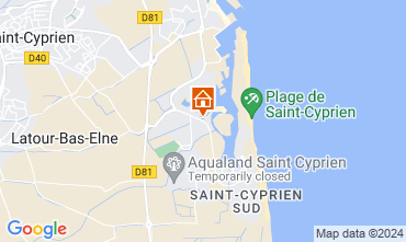 Map Saint Cyprien Plage Apartment 108599