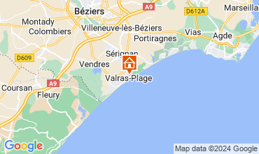 Map Valras-Plage Apartment 109062