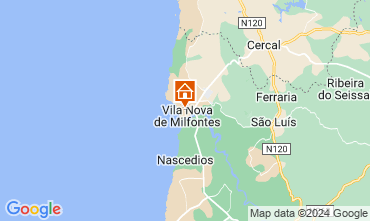 Map Vila nova de Milfontes Apartment 123681