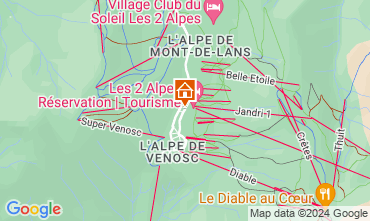 Map Les 2 Alpes Studio 1170