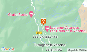 Map Pralognan la Vanoise Self-catering property 45684