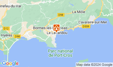 Map Le Lavandou Studio 101308