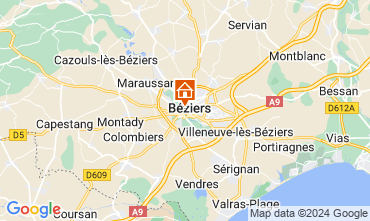 Map Beziers Apartment 128186