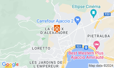 Map Ajaccio Apartment 93029