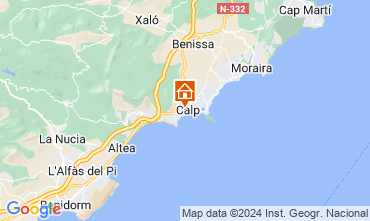 Map Calpe Apartment 127381