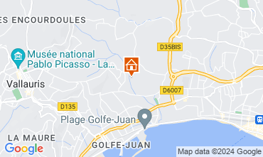 Map Juan les Pins Villa 124689