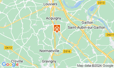 Map Heudreville sur Eure Self-catering property 128497