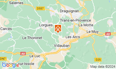 Map Lorgues Self-catering property 105361