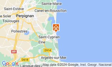 Map Saint Cyprien Plage Apartment 73638