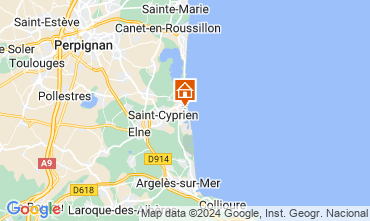 Map Saint Cyprien Plage Apartment 112958