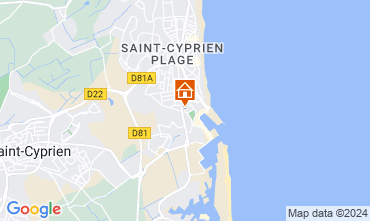 Map Saint Cyprien Plage Apartment 112958