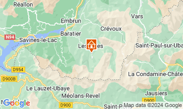 Map Les Orres Chalet 65856