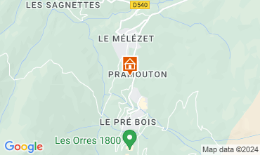 Map Les Orres Chalet 65856