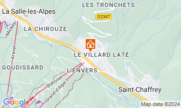 Map Serre Chevalier Apartment 101688