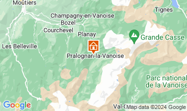 Map Pralognan la Vanoise Apartment 16983